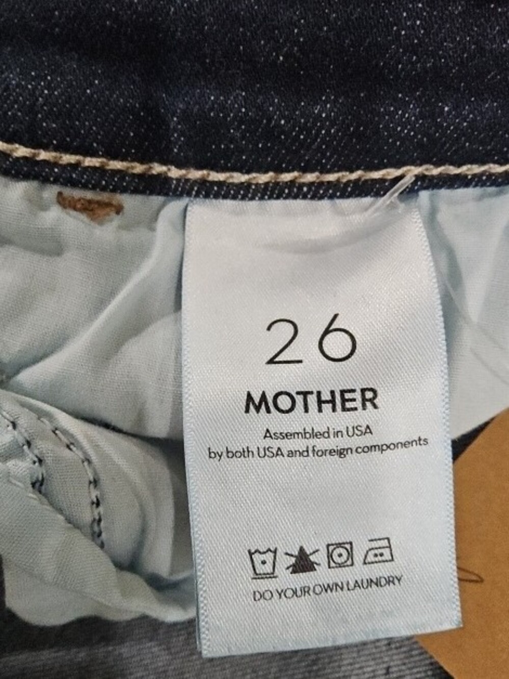 MOTHER Wide-Leg High-Rise Jeans in Dark Indigo - Picture 2 of 2